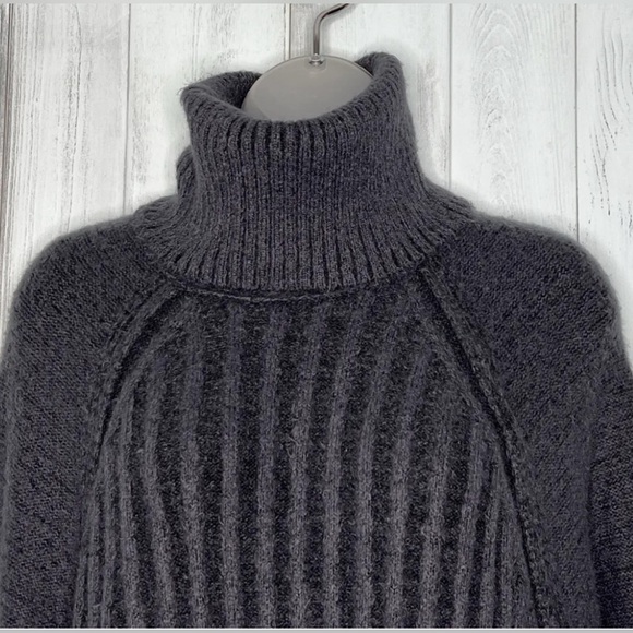 Free People Big City Turtleneck Sweater Oversized Slouchy Chunky Fuzzy Grunge S - Picture 5 of 11